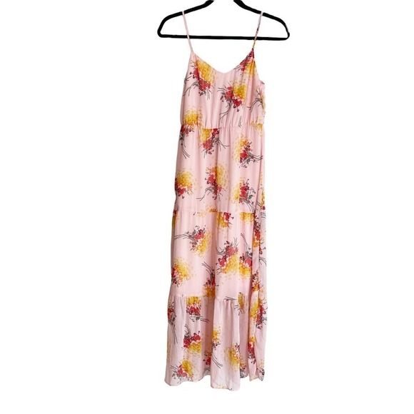 J. Crew Pink Sunburst Mercantile Tiered Bouquet Floral Maxi Short Casual Dress 2 - Picture 6 of 15